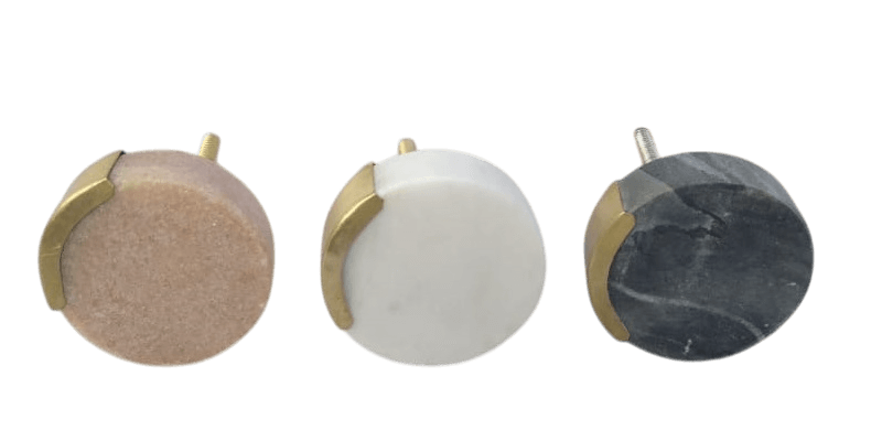 IRON & MARBLE KNOB (POLISH) 3 COLOR